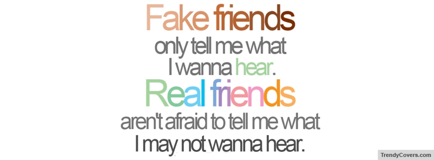 fake friends facebook cover